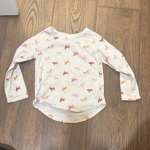 Cat & Jack Long Sleeve Shirt with Colorful Animal Print